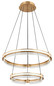 Preview: Globo Blondie LED Hängeleuchte 78W CCT Goldfarben, Metall Fernbedienung Nachtlicht Memoryfunktion 120cm 67196-78H