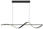 Preview: Globo Violino LED Hängeleuchte 24W Warmweiß Schwarz Matt, Metall 150cm 67207-24