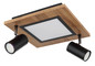 Preview: Globo Ulla LED Deckenleuchte 12W Warmweiß Schwarz Matt, Metall Memoryfunktion Ø5,5cm 67306D