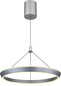 Preview: Globo Ferra LED Hängeleuchte 40W Warmweiß Grau Matt, Metall Ø50cm 67316