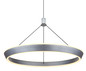 Preview: Globo Ferra LED Hängeleuchte 40W Warmweiß Grau Matt, Metall Ø50cm 67316