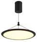 Preview: Globo Suna LED Hängeleuchte 30W Warmweiß Schwarz Matt, Metall Ø50,8cm 67319