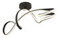 Preview: Globo Swirl LED Deckenleuchte 30W Neutralweiß Schwarz Matt, Metall 33cm 67341DS