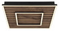 Preview: Globo Woody LED Deckenleuchte 36W Warmweiß Schwarz Matt, Metall Memoryfunktion 6cm 67345D1