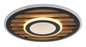 Preview: Globo Woody LED Deckenleuchte 24W Warmweiß Schwarz Matt, Metall Memoryfunktion Ø40cm 67345D4