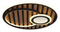 Preview: Globo Woody LED Deckenleuchte 32W Warmweiß Schwarz Matt, Metall Memoryfunktion Ø50cm 67345D5
