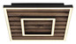 Preview: Globo Woody LED Deckenleuchte 18W Warmweiß Schwarz Matt, Metall Memoryfunktion 6cm 67345D