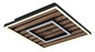 Preview: Globo Woody LED Deckenleuchte 18W Warmweiß Schwarz Matt, Metall Memoryfunktion 6cm 67345D