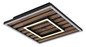 Preview: Globo Woody LED Deckenleuchte 18W Warmweiß Schwarz Matt, Metall Memoryfunktion 6cm 67345D