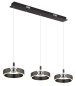 Preview: Globo Hendricks LED Hängeleuchte 36W Warmweiß Bronzefarben Gebürstet, Metall Ø22cm 67349-3H