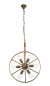 Preview: Globo Tonu E27 Hängeleuchte 6-fach 60W Grün, Metall 133cm 69052-6