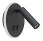 Preview: Globo Many LED Wandleuchte 6W Warmweiß Schwarz, Metall Ø14,6cm 78405S