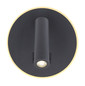 Preview: Globo Many LED Wandleuchte 6W Warmweiß Schwarz, Metall Ø14,6cm 78405S