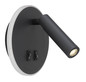 Preview: Globo Many LED Wandleuchte 6W Warmweiß Schwarz, Metall Ø14,6cm 78405S