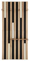 Preview: Globo Duane LED Wandleuchte 15W Warmweiß Schwarz Matt, Metall 110cm 78413