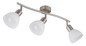 Preview: Globo Malte E14 Strahler 3-fach 5W Warmweiß Nickel Matt, Metall Ø10cm 81490301