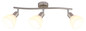 Preview: Globo Malte E14 Strahler 3-fach 5W Warmweiß Nickel Matt, Metall Ø10cm 81490301