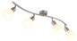 Preview: Globo Malte E14 Strahler 4-fach 5W Warmweiß Nickel Matt, Metall Ø10cm 81490401