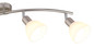 Preview: Globo Malte E14 Strahler 4-fach 5W Warmweiß Nickel Matt, Metall Ø10cm 81490401