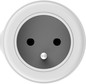 Preview: Globo Steckeradapter Elektromaterial Weiß 6,5cm 98067SH