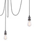 Preview: Globo Oliver E27 Hängeleuchte 3-fach 40W Schwarz, Metall 100cm A31-3