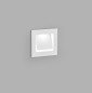 Preview: Helestra SENT LED Wand-Einbauleuchte 3W IP54 90Ra Warmweiss Mattweiß 18/2016.07