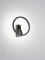 Preview: Helestra ELARA LED Wandleuchte 9W dimmbar 90Ra Warmweiss Mattschwarz 8-5090.22