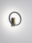 Preview: Helestra ELARA LED Wandleuchte 9W dimmbar 90Ra Warmweiss Schwarz 8-5091.28