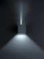 Preview: Helestra SIRI44 LED Wandleuchte 7W dimmbar IP54 90Ra Warmweiss Mattschwarz A28242.93