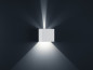 Preview: Helestra SIRI44-L LED Wandleuchte 15W dimmbar IP54 90Ra Warmweiss Mattweiß A28442.07