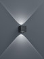 Preview: Helestra PEKA LED Wandleuchte 5W IP54 90Ra Warmweiss Graphit A28807.93