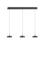 Preview: Hell Spencer LED Pendelleuchte 3-fach Warmweiß Dimmbar 60-180cm >90Ra Anthrazit 20682/3-39