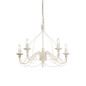Preview: Ideal Lux CORTE Pendelleuchte E14 5-fach ⌀640mm dimmbar Weiss 005881