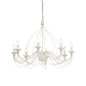 Preview: Ideal Lux CORTE Pendelleuchte E14 8-fach ⌀800mm dimmbar Weiss 005898