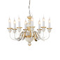 Preview: Ideal Lux FIRENZE Pendelleuchte E14 8-fach ⌀640mm dimmbar Weiss 012872