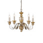 Preview: Ideal Lux FIRENZE Pendelleuchte E14 5-fach ⌀550mm dimmbar Gold 020822