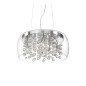 Preview: Ideal Lux AUDI-80 G9 Pendelleuchte 8x ⌀500mm dimmbar Klar warmweiss 031750