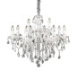 Preview: Ideal Lux FLORIAN Pendelleuchte E14 12-fach ⌀720mm dimmbar Chrom 035604