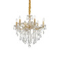 Preview: Ideal Lux FLORIAN Pendelleuchte E14 6-fach ⌀600mm dimmbar Gold 035635