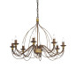 Preview: Ideal Lux CORTE Pendelleuchte E14 8-fach ⌀800mm dimmbar Rostfarben 057194