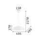 Preview: Ideal Lux ARIA Pendelleuchte E27 ⌀495mm dimmbar Weiss 059679