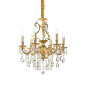 Preview: Ideal Lux GIOCONDA Pendelleuchte E14 6-fach ⌀620mm dimmbar Gold 060507
