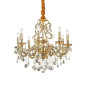 Preview: Ideal Lux GIOCONDA Pendelleuchte E14 8-fach ⌀730mm dimmbar Gold 060514