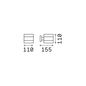 Preview: Ideal Lux SNIF ROUND Wandleuchte G9 dimmbar Grau IP54 061474