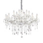 Preview: Ideal Lux FLORIAN Pendelleuchte E14 18-fach ⌀860mm dimmbar Chrom 075150