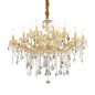 Preview: Ideal Lux FLORIAN Pendelleuchte E14 18-fach ⌀860mm dimmbar Gold 075181