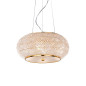 Preview: Ideal Lux PASHA Pendelleuchte E14 6-fach ⌀400mm dimmbar Gold 082172