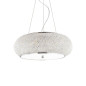 Preview: Ideal Lux PASHA Pendelleuchte E14 10-fach ⌀550mm dimmbar Chrom 082196