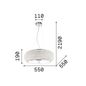 Preview: Ideal Lux PASHA Pendelleuchte E14 10-fach ⌀550mm dimmbar Gold 082257
