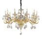 Preview: Ideal Lux NEGRESCO Pendelleuchte E14 10-fach ⌀850mm dimmbar Gold 087771